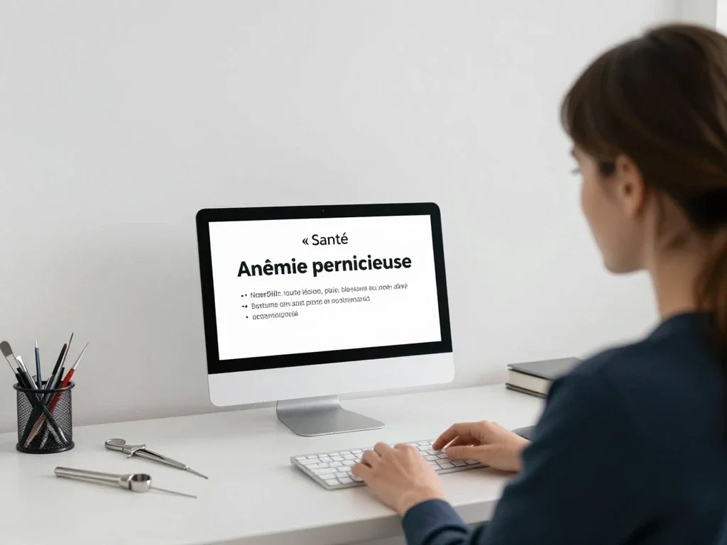 Contexte professionnel illustrant « Anémie pernicieuse »