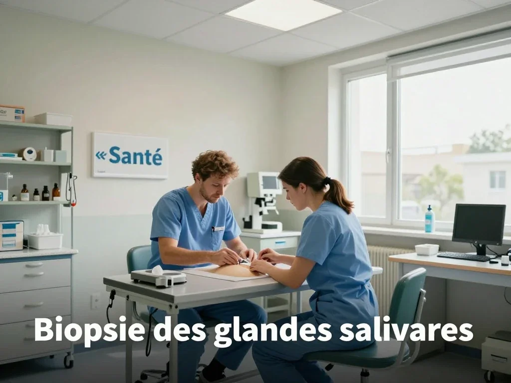 Contexte professionnel illustrant « Biopsie des glandes salivaires »