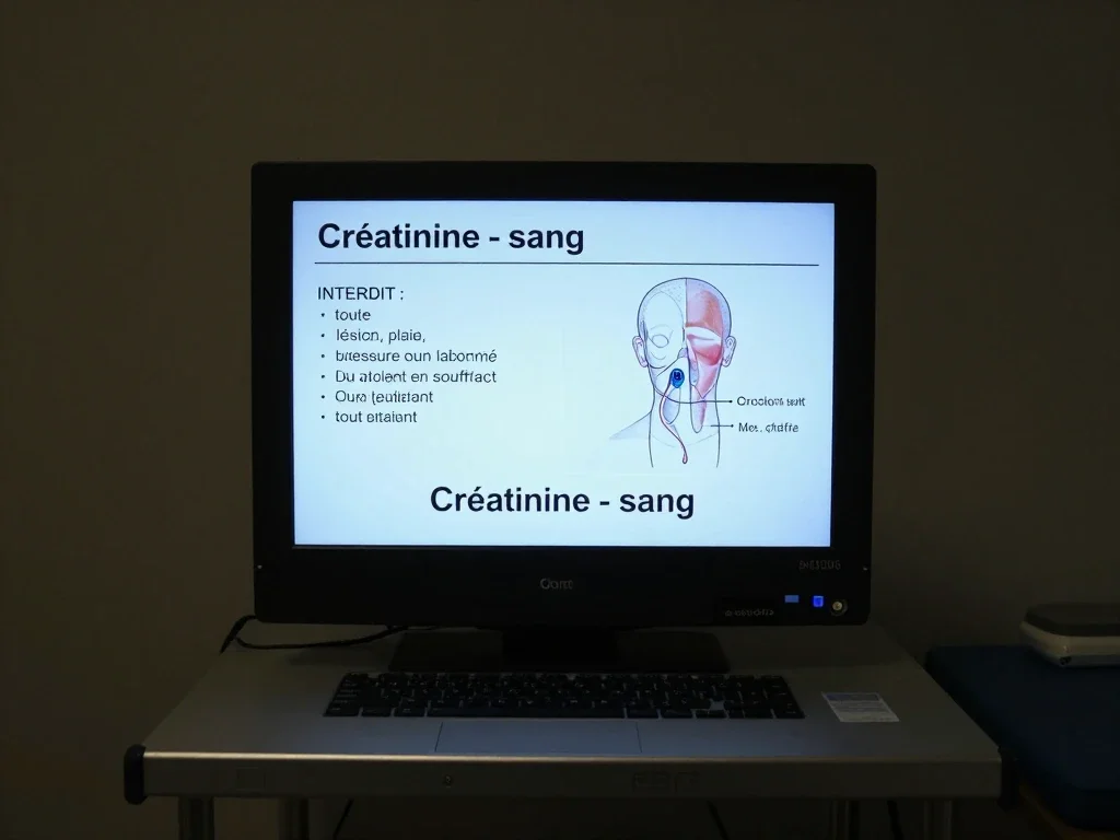 Contexte professionnel illustrant « Créatinine - sang »