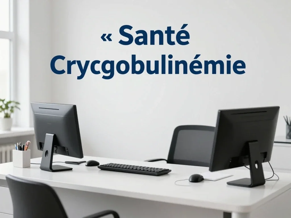 Contexte professionnel illustrant « Cryoglobulinémie »
