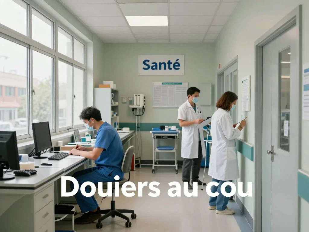 Contexte professionnel illustrant « Douleurs au cou »