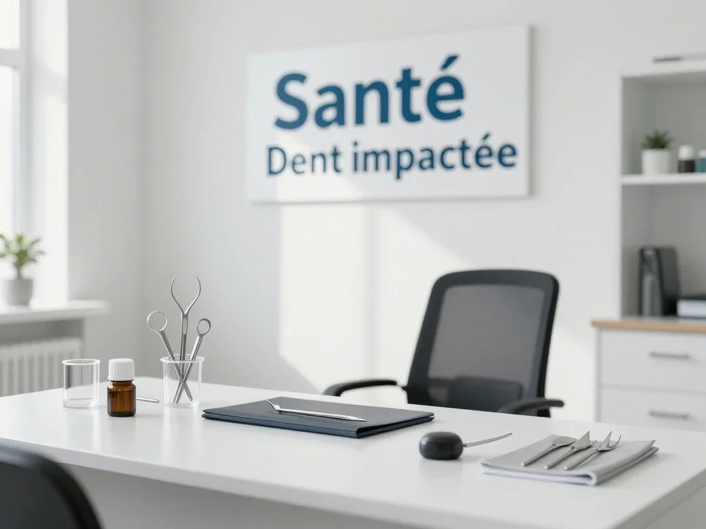 Contexte professionnel illustrant « Dent impactée »