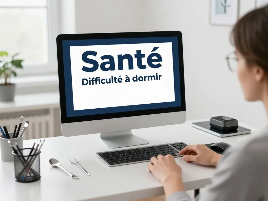 Contexte professionnel illustrant « Difficulté à dormir »