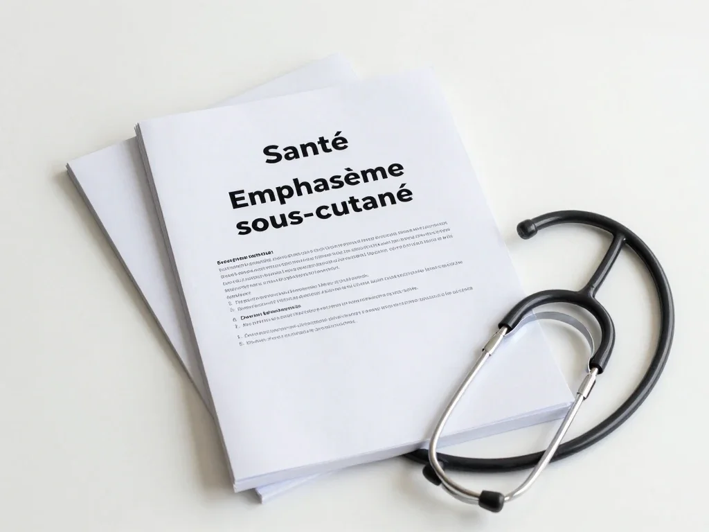 Contexte professionnel illustrant « Emphysème sous-cutané »