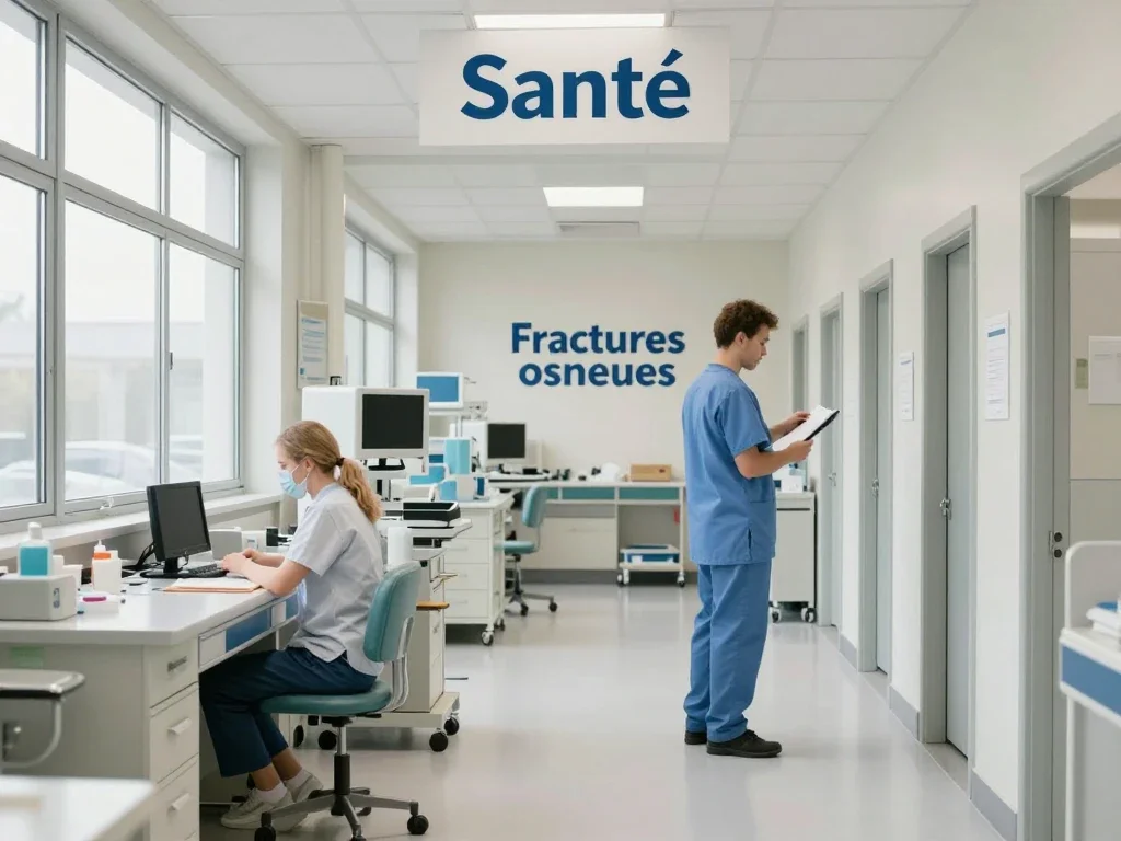 Contexte professionnel illustrant « Fractures osseuses »