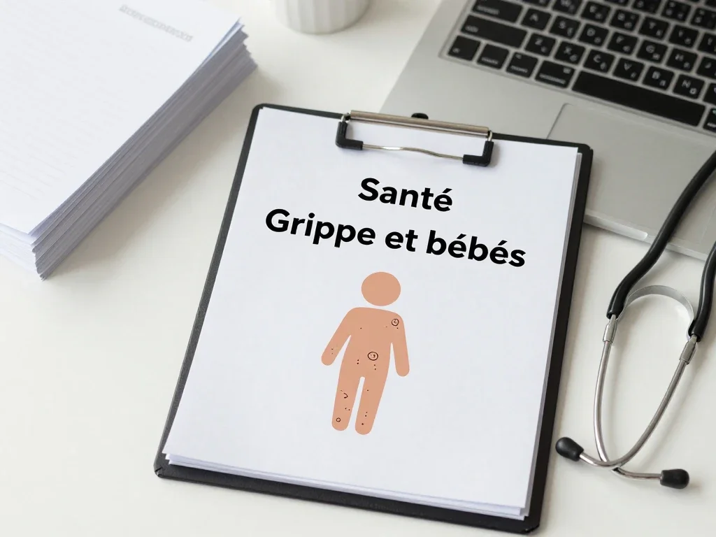 Contexte professionnel illustrant « Grippe et bébés »