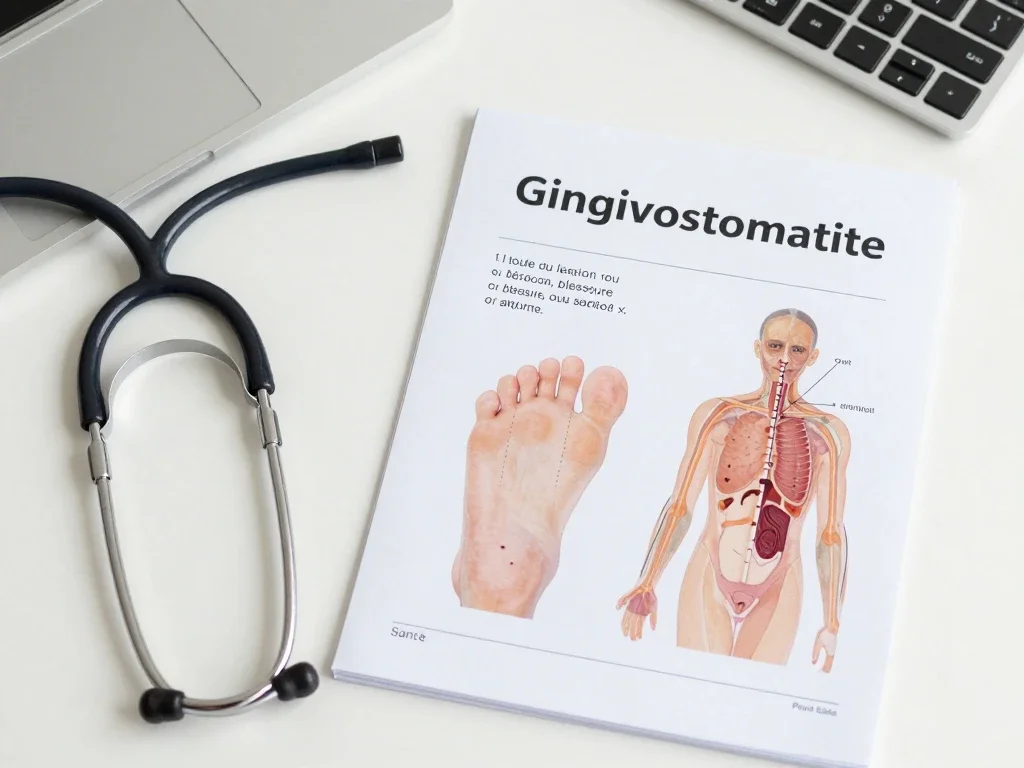Contexte professionnel illustrant « Gingivostomatite »