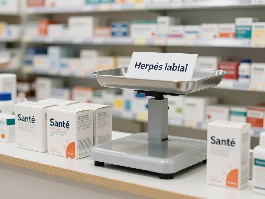 Contexte professionnel illustrant « Herpès labial »