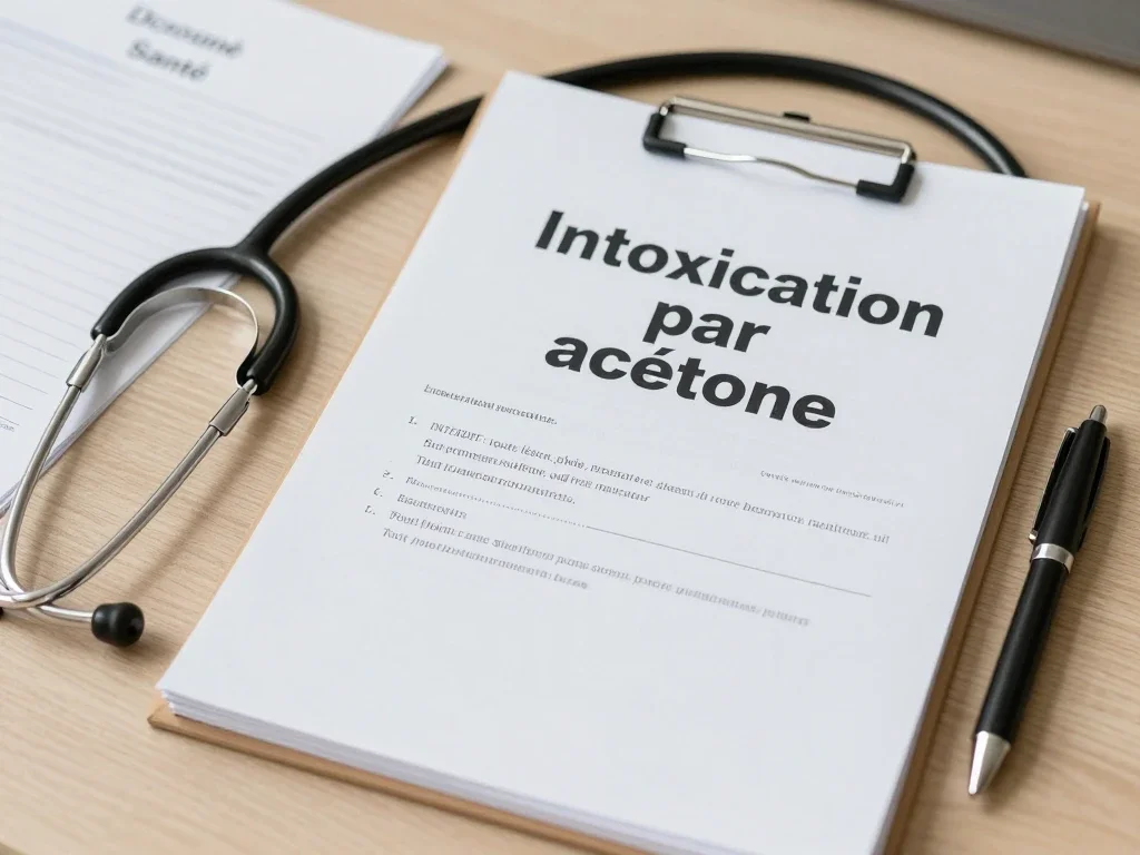 Contexte professionnel illustrant « Intoxication par acétone »