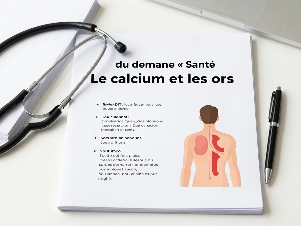 Contexte professionnel illustrant « Le calcium et les os »