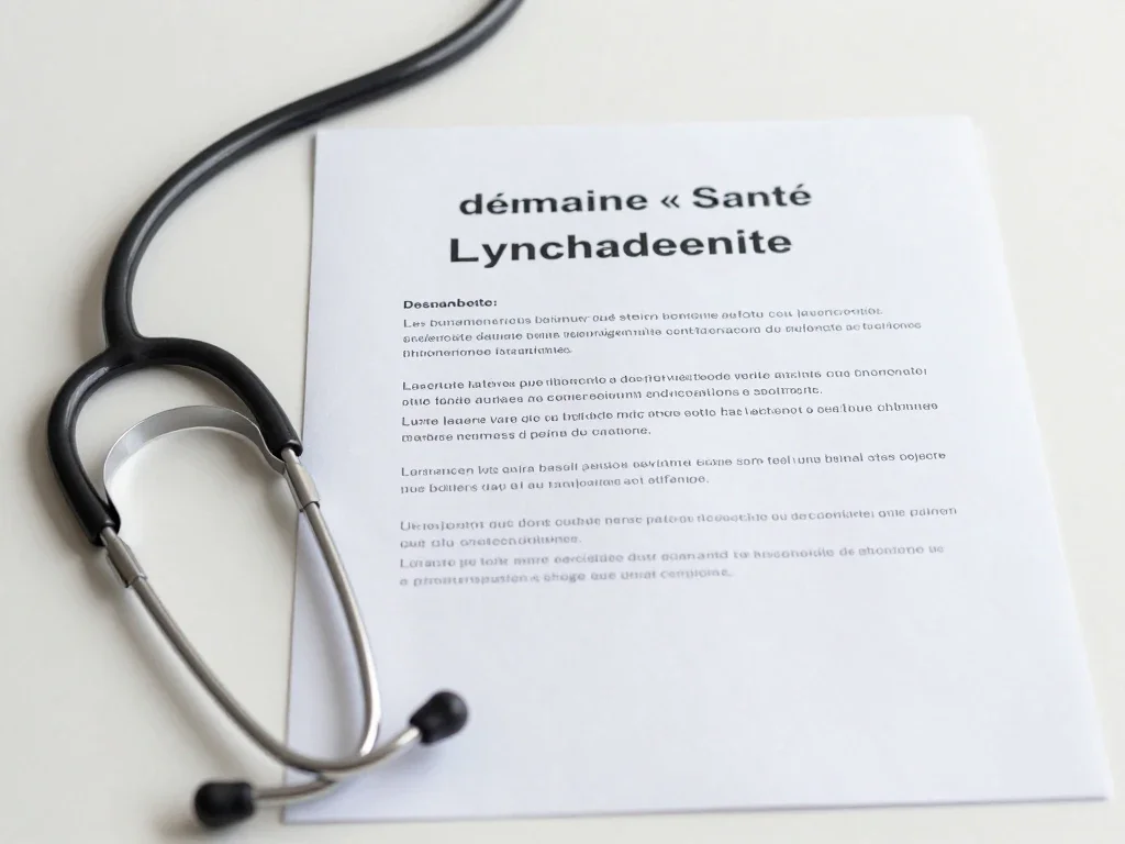 Contexte professionnel illustrant « Lymphadénite »