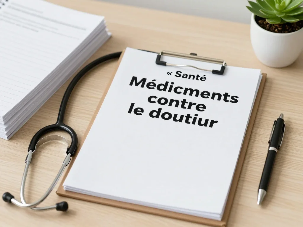 Contexte professionnel illustrant « Médicaments contre la douleur »