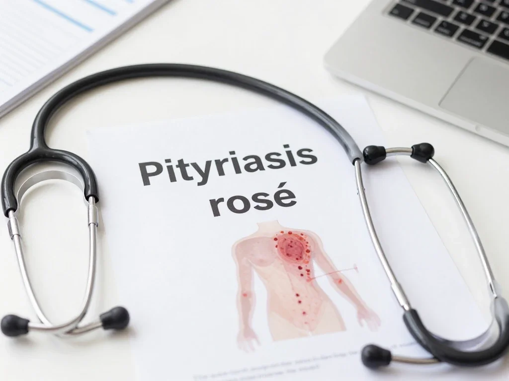 Contexte professionnel illustrant « Pityriasis rosé »