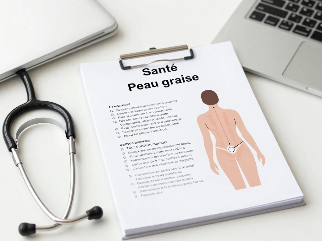 Contexte professionnel illustrant « Peau grasse »