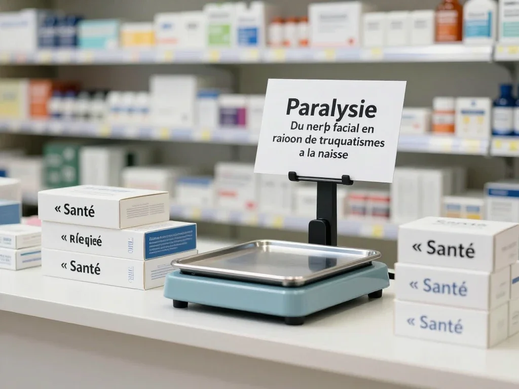 Contexte professionnel illustrant « Paralysie Du nerf facial en raison de traumatismes à la naissance »
