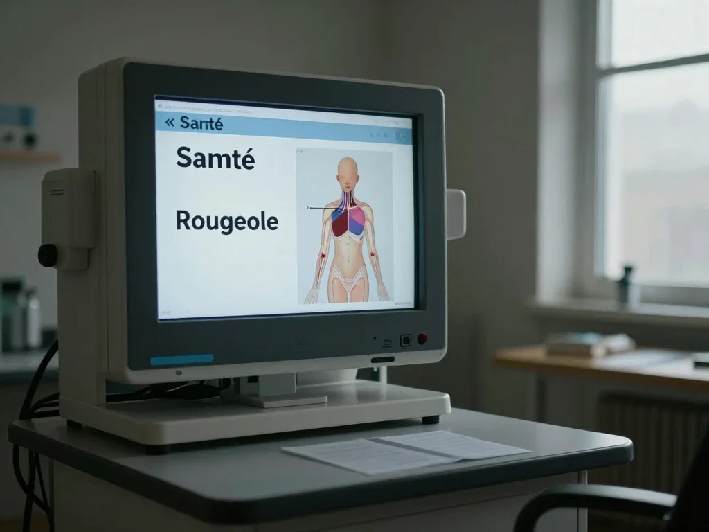 Contexte professionnel illustrant « Rougeole »