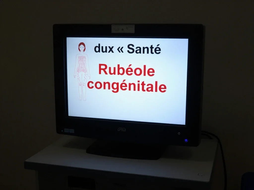 Contexte professionnel illustrant « Rubéole congénitale »