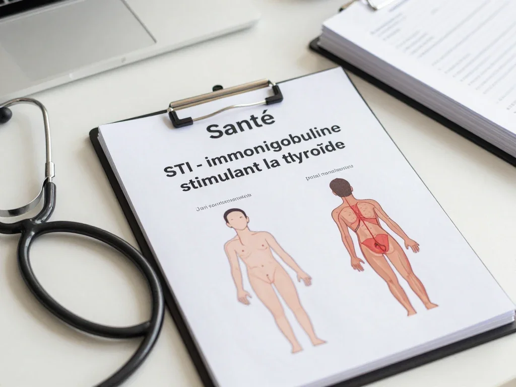 Contexte professionnel illustrant « STI - immunoglobuline stimulant la thyroïde »