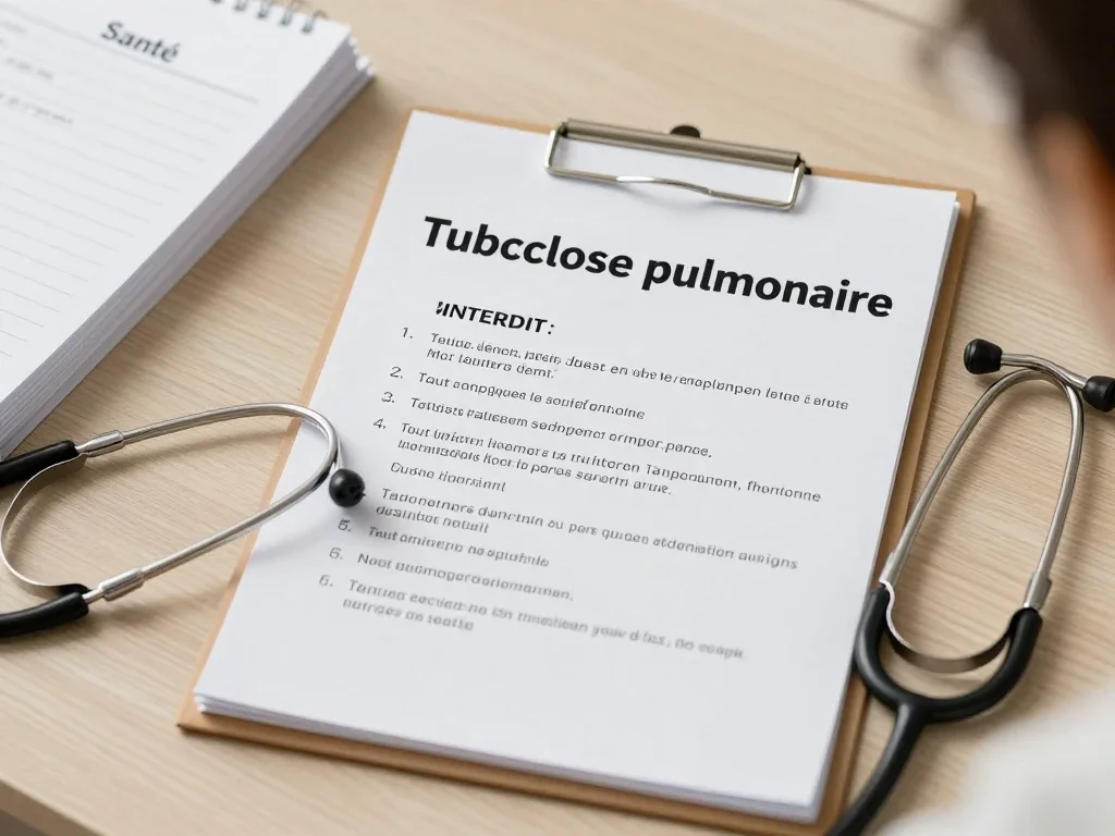 Contexte professionnel illustrant « Tuberculose pulmonaire »