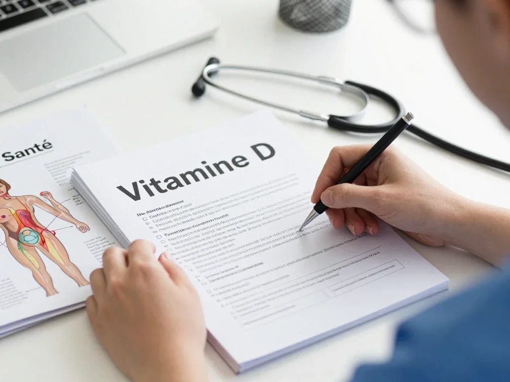 Contexte professionnel illustrant « Vitamine D »