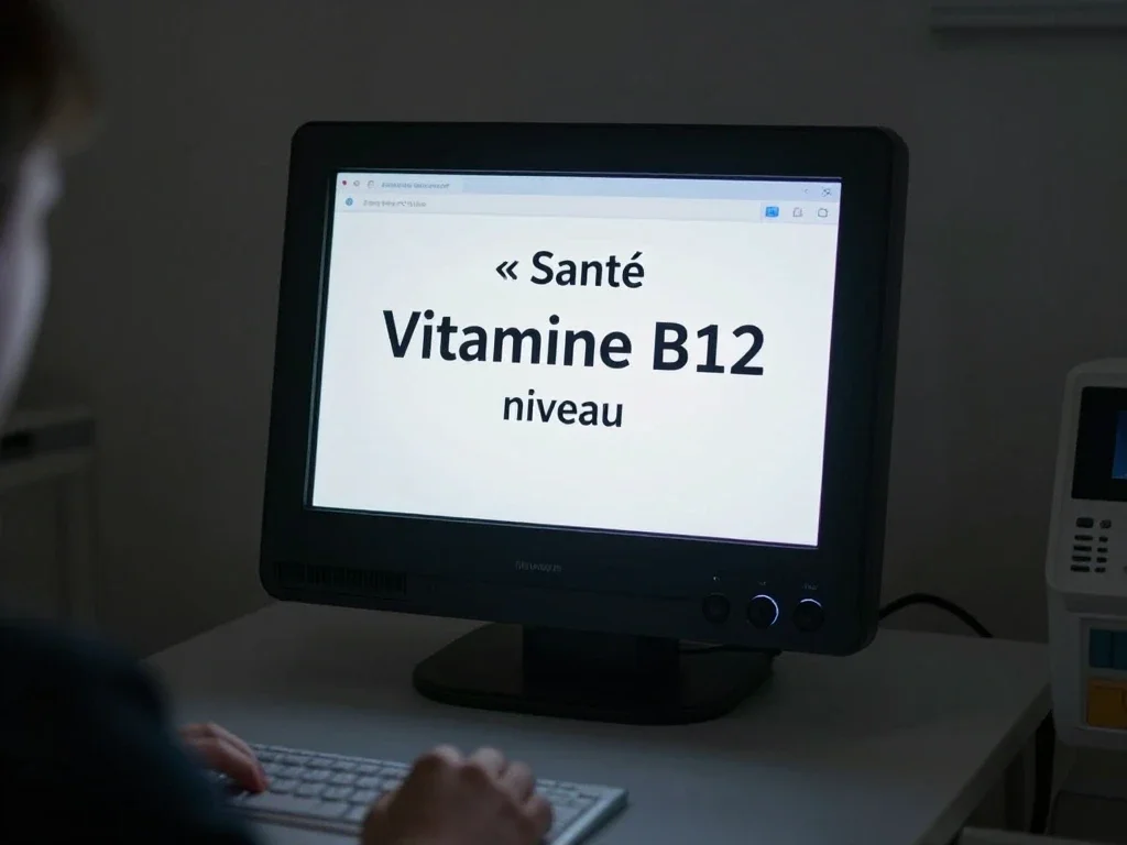 Contexte professionnel illustrant « Vitamine B12 niveau »